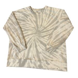 Burts Bees Baby Organic Cotton Tie Dye Sweatshirt Womens Medium Grey White